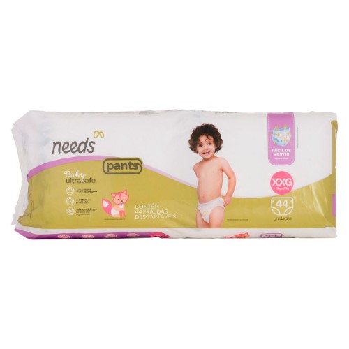 Fralda Needs Baby Ultrasafe Pants XXG - 44 Unidades