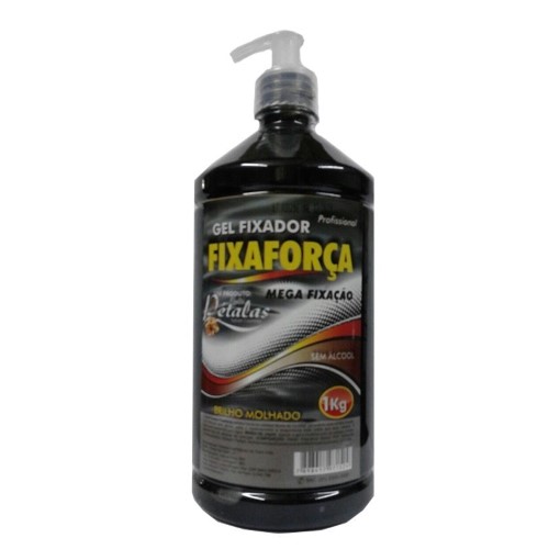 Gel Capilar FixaForça Pétalas Preto 1Kg