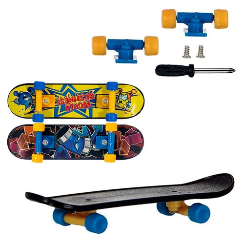 Brinquedo Skate de Dedo X Tricks Art Brink Sortidos 3 Unidades