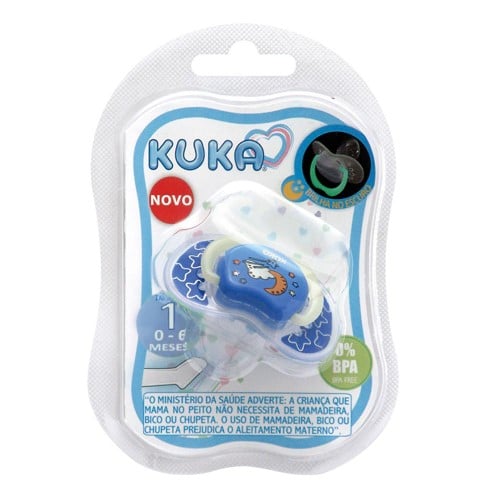 Chupeta Kuka Lumina Azul 1 Unidade