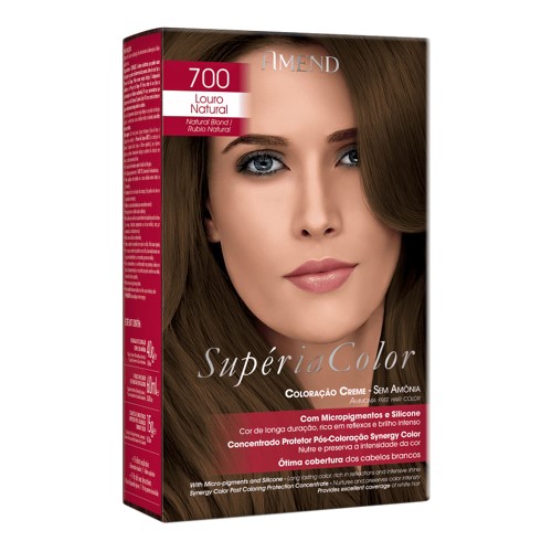 Tonalizante Creme Amend Supéria Color Sem Amônia 700 Louro Natural com 1 Unidade