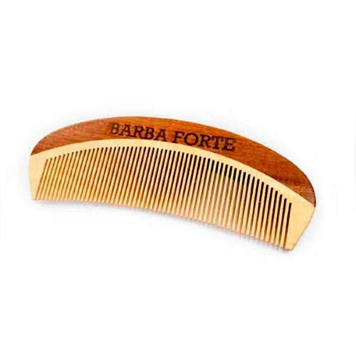 Pente em Madeira Barba Forte PT002 12cm com 1 unidade