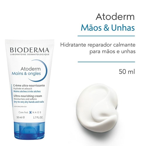 Creme Reparador Bioderma Atoderm Mãos e Unhas 50ml