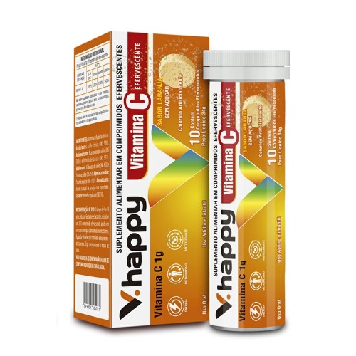 Suplemento Alimentar V. Happy Vitamina C 10 Comprimidos