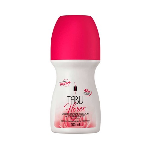 Desodorante Roll-On Antiperspirante Tabu Flores com 50ml