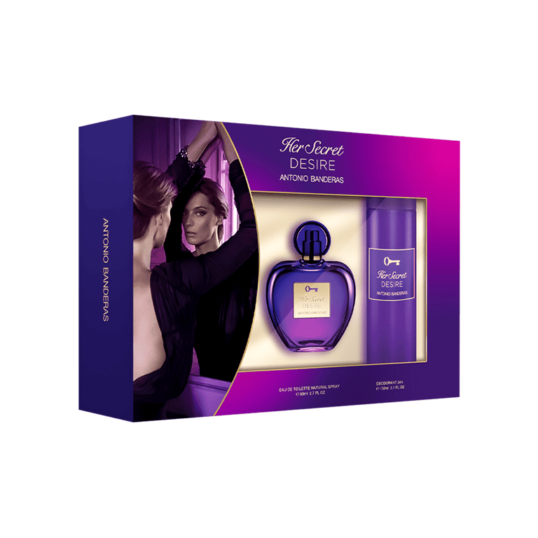 Conjunto Her Secret Desire Feminino - Eau de Toilette 80ml + Desodorante 150ml