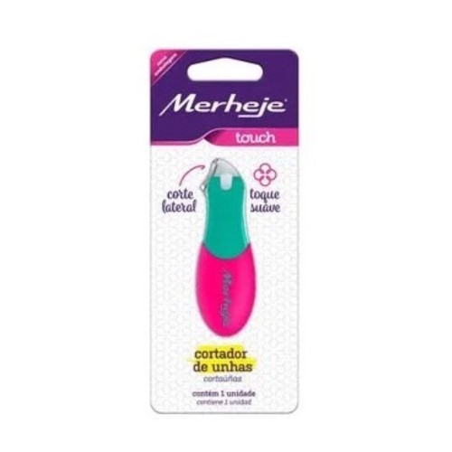 Cortador de Unhas Merheje Touch Verde e Rosa