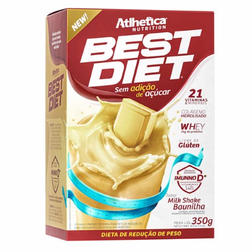 Shake Best Diet Baunilha Zero Glúten e Açúcar com 350g