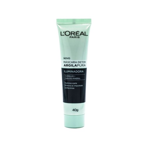 Máscara Facial Loréal Paris Argila Pura Detox Iluminadora 40g