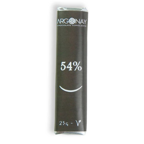 Barra de Chocolate Vegano Argonay 54% Cacau com 25g