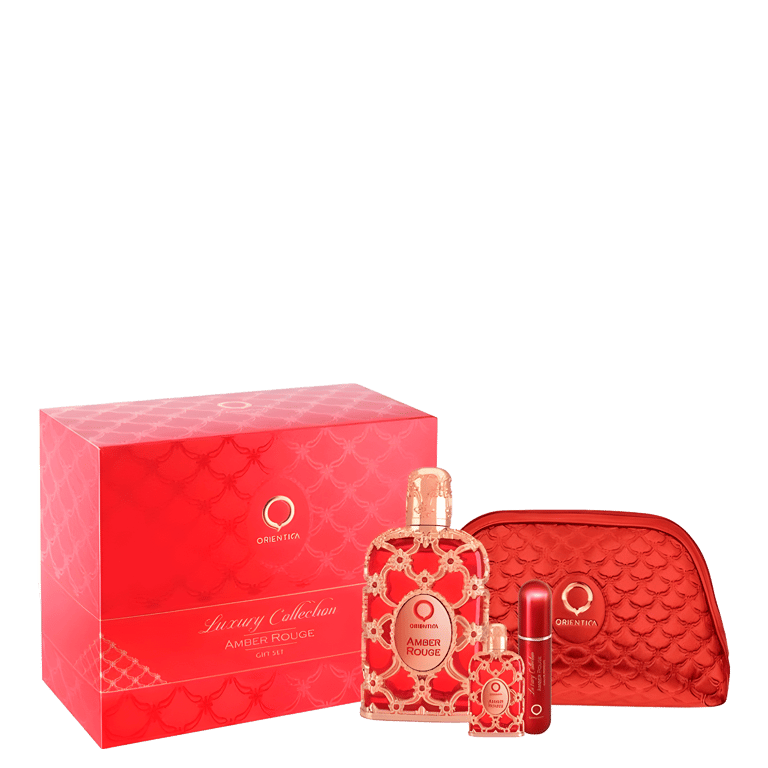 Orientica Kit Amber Rouge Eau De Parfum 80ml + Miniatura 7,5ml + Atomizer + Necessaire