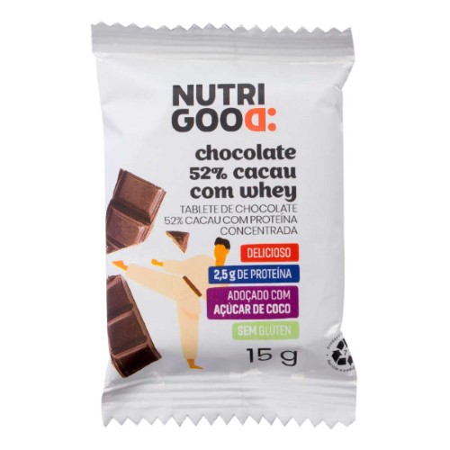 Chocolate 52% Cacau com Whey Nutrigood com 15g