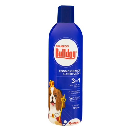 Shampoo e Condicionador para Cães Bulldog Antipulgas 500ml