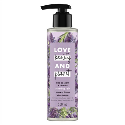 Sabonete Líquido Love Beauty and Planet Relaxing Rain Óleo de Argan & Lavanda 300ml