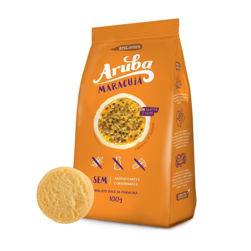 Biscoito De Maracujá Sem Glúten - Aruba - 100g