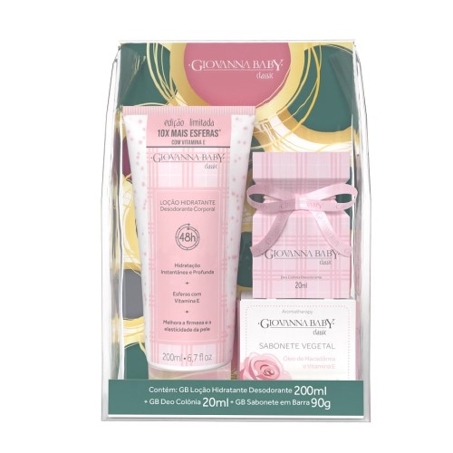 Kit Colônia Giovanna Baby Clássic 200ml + Sabonate em Barra 90g