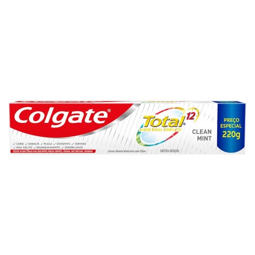 Creme Dental Colgate Total 12 Clean Mint 220g