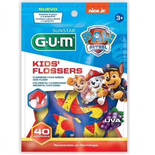 Flosser Infantil Para a Limpeza de Dentes Patrulha Canina 40 unidades