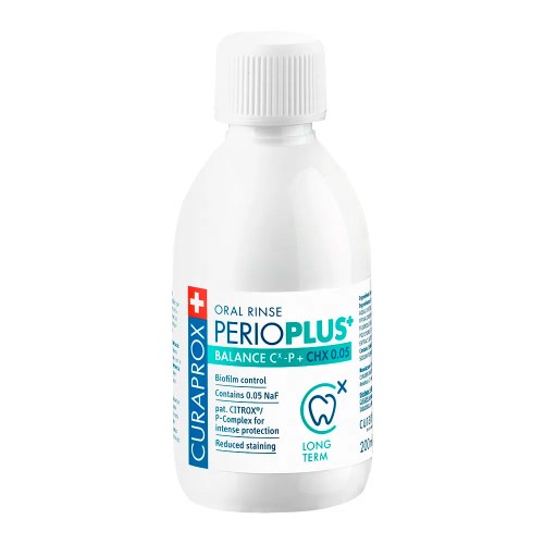 Enxaguante Antisséptico Bucal Curaprox PerioPlus+ Balance com 200ml