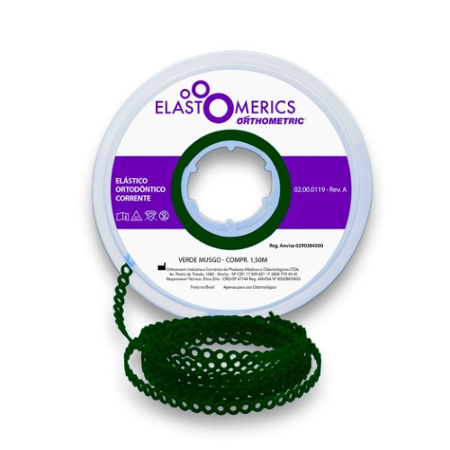 Elastômeros Corrente 1,5m Verde Musgo - Orthometric