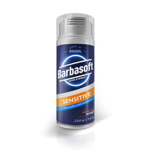 Espuma de Barbear Barbasoft Sensetive 200Ml