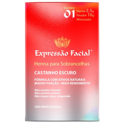 Henna Castanho Escuro Expressão Facial