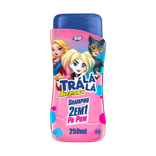 Shampoo Infantil 2 em 1 Trá Lá Lá Aventura Justice League Pa Pum 250ml