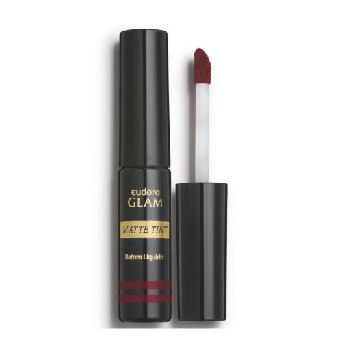 Batom Líquido Eudora Glam Matte Tint Bordo Intenso 4,0g