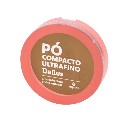 Pó Compacto Ultrafino Dailus D8-Médio Vegano com 10g