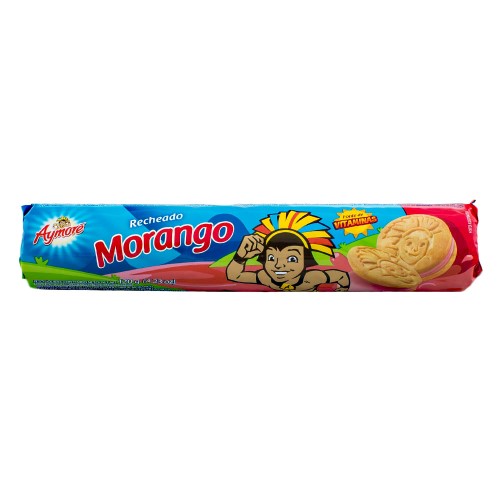 Biscoito Recheado Aymoré Sabor Morango com 120g