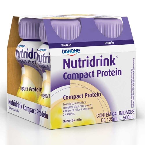 Nutridrink Compact Protein Sabor Baunilha com 4 unidades de 125ml cada