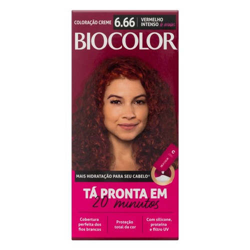 Tintura Creme Biocolor Vermelho Intenso 6.66 Mini Kit