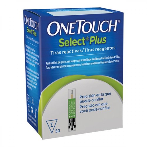 Tiras OneTouch Select Plus 50 Unidades