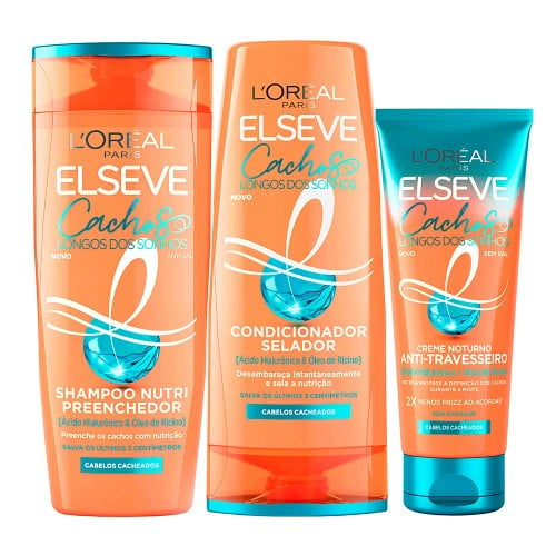 Elseve Cachos Dos Sonhos Kit – Shampoo + Condicionador + Creme Noturno