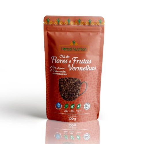 Chá Herbal Nutrition Sabor Flores e Frutas Vermelhas com 100g