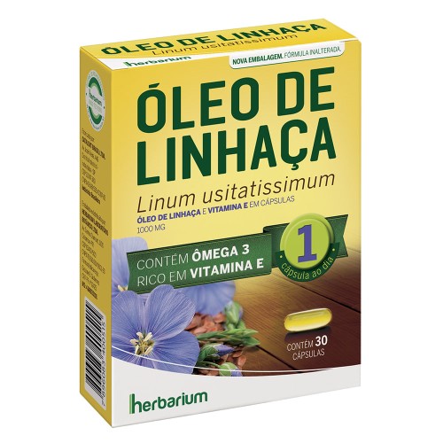 Óleo de Linhaça 1000mg Herbarium com 30 Cápsulas