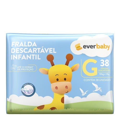 Fralda Ever Baby Tamanho G 38 Unidades