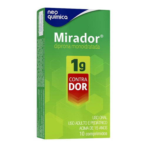 Mirador Dipirona Monoidratada 1g 10 Comprimidos