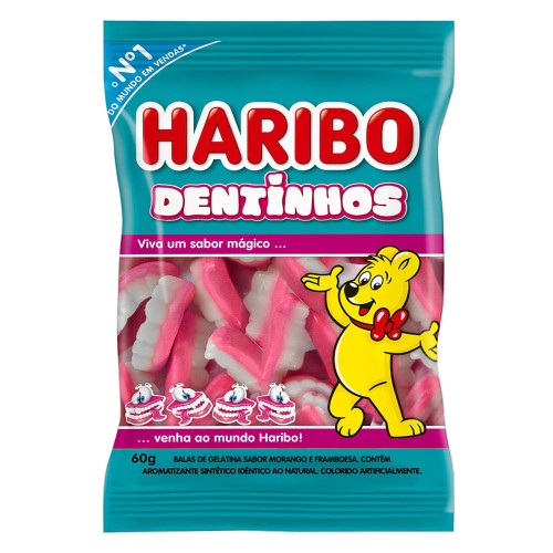 Balas de Gelatina Haribo Dentinhos 60g