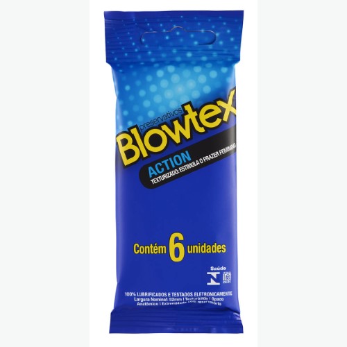 Camisinha Blowtex Action com 6 unidades