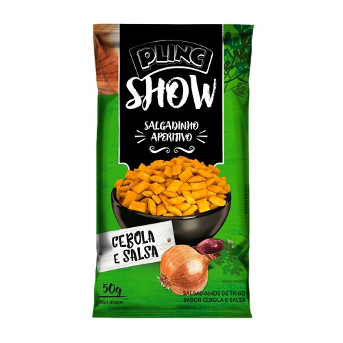 Salgadinho Aperitivo Plinc Show Sabor Cebola e Salsa 50g