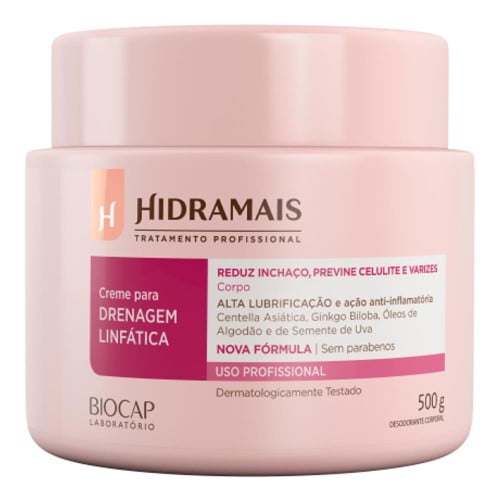 Creme para Drenagem Linfática Hidramais Alta Lubrificação 500g