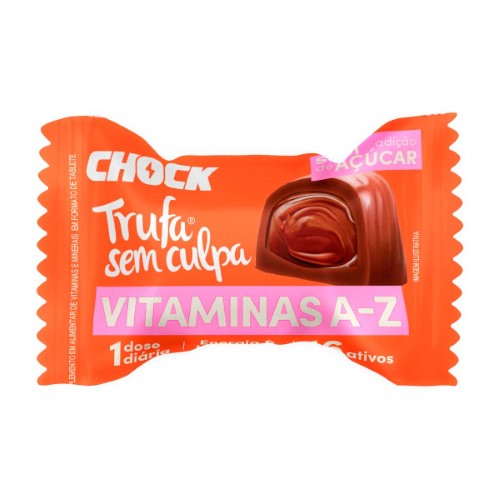 Trufa Ao Leite e Creme de Avelã Chock #semculpa Vitaminas A-Z com 11g