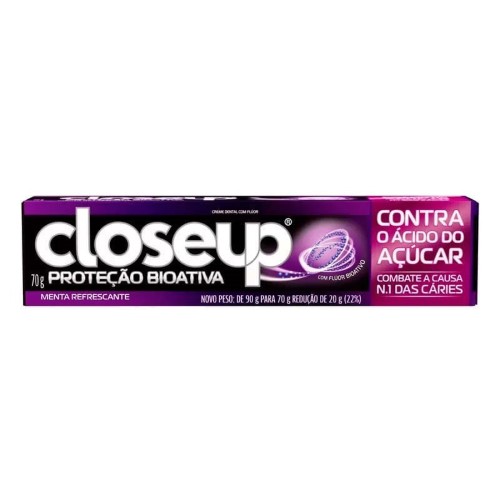 Creme Dental Close up Proteção Bioativa Contra o Ácido do Açúcar 70g