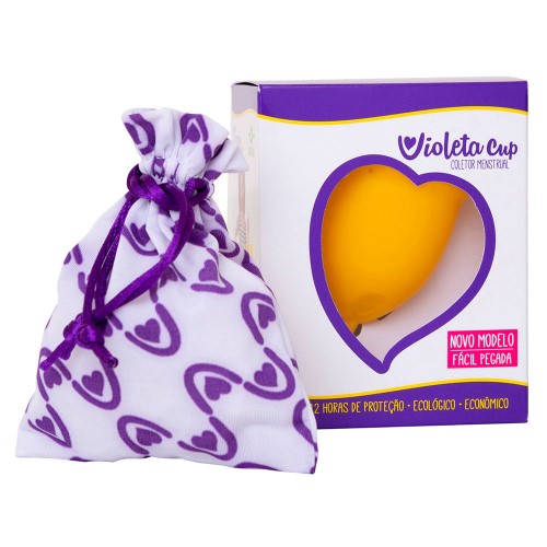 Coletor Menstrual Violeta Cup – Amarelo Tipo A