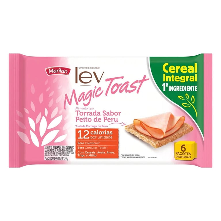 Torrada Marilan Lev Magic Toast Peito de Peru com 130g