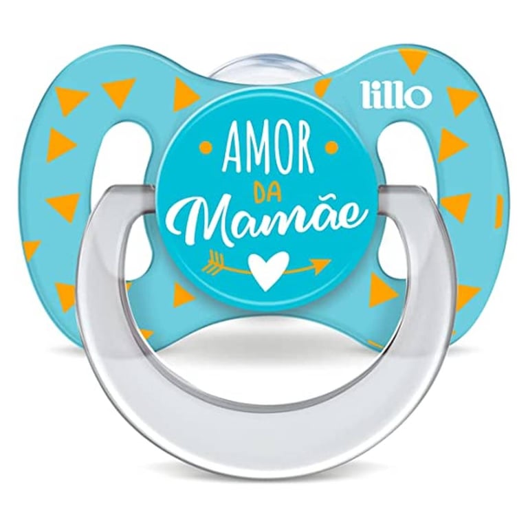 Chupeta Lillo Funny 0 a 6 meses, amor menino, azul com 1 unidade