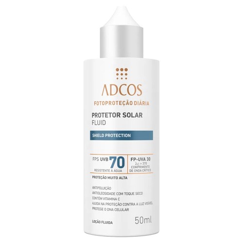 Protetor Solar Facial Adcos Fotoproteção Diária Shield Protection Fps70 50ml