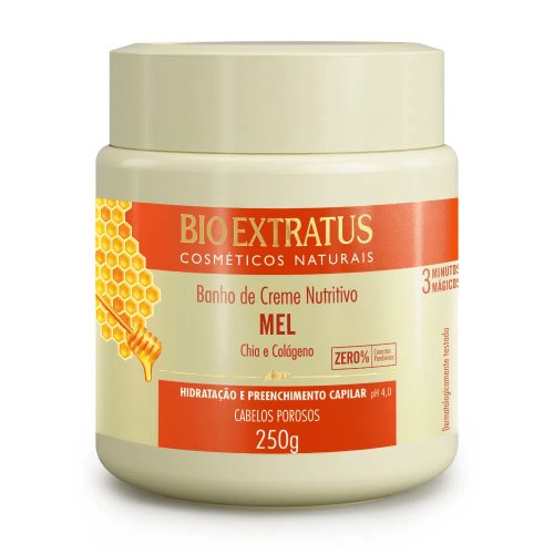 Creme de Tratamento Bio Extratus Banho de Creme Nutritivo Mel 250g