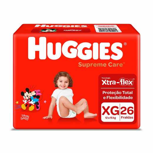 Fralda Huggies Supreme Care XG 26 Fraldas